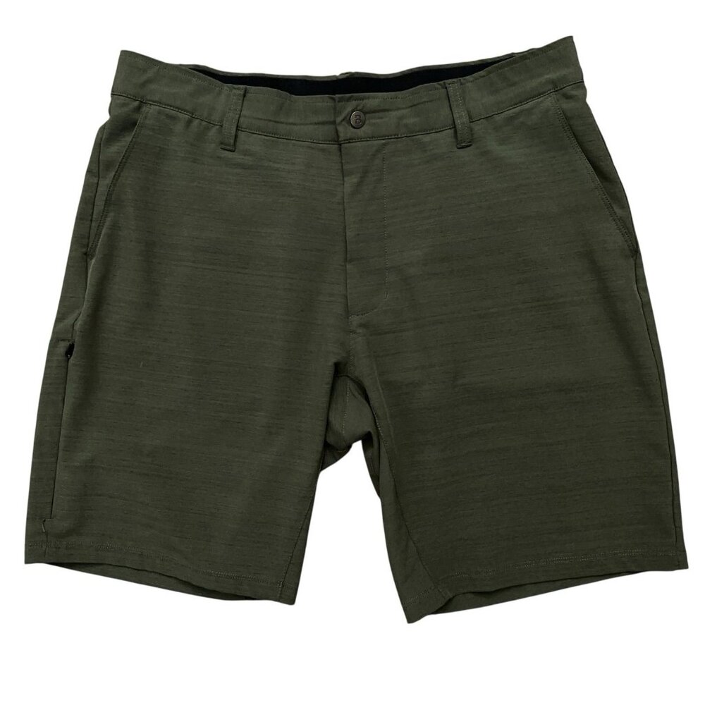 BYLT Kinetic Short Mens Size XL Performance Stretch Zip Pocket Army Green